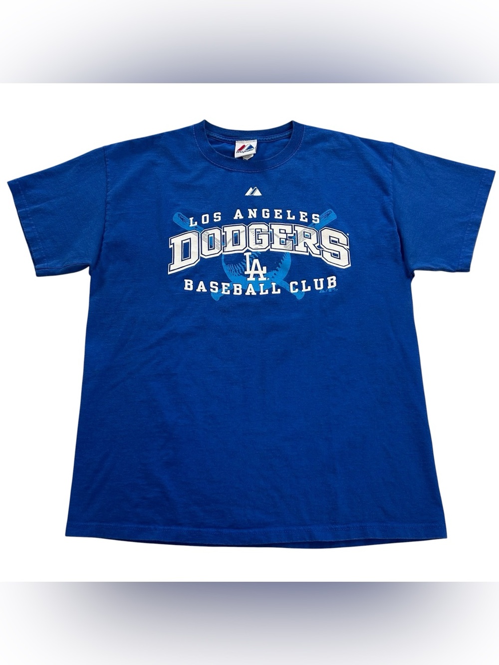 Vintage 90s Majestic Los Angeles Dodgers MLB Men’s T-Shirt Blue 100% Cotton sz L